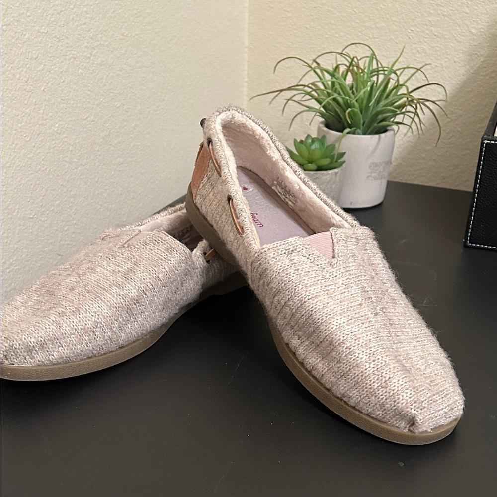 BOBS from Skechers Beige Memory Foam Slip-Ons